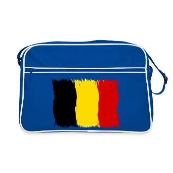 Belgique Drapeau Belge Drapeau Cadeau - Sac Retro - bleu/blanc - Devant
