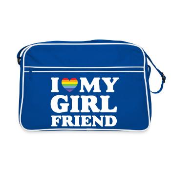 J’aime ma copine - LGBTQ - Sac Retro - bleu/blanc - Devant