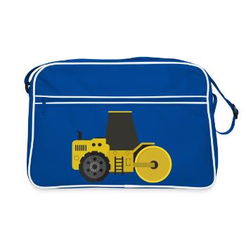 Straßenwalze - Retro Tasche - Blau/Weiß - Vorne