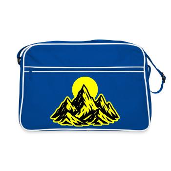 Soleil des montagnes - Sac Retro - bleu/blanc - Devant