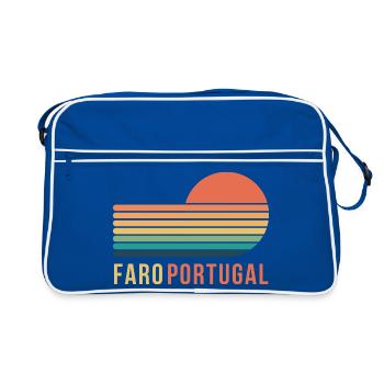 Faro, Portugal - Sac Retro - bleu/blanc - Devant