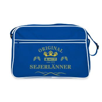 Original Sejerlänner Siegerländer  - Retro Tasche - Blau/Weiß - Vorne