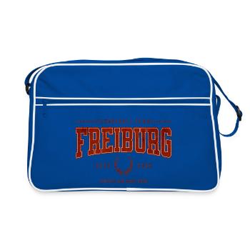 T-shirt classique de l’équipe professionnelle de Flunkyball Freiburg - Sac Retro - bleu/blanc - Devant