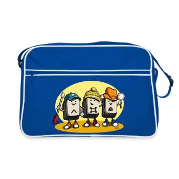 Ctrl-cmd-restart - Retro Tasche - Blau/Weiß - Vorne
