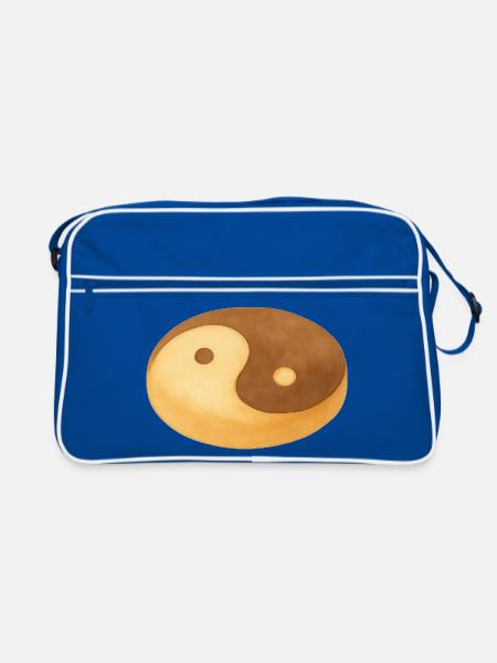 Yin-Yang-Keks - Retro Tasche - Blau/Weiß
