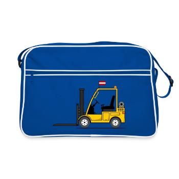 Chariot élévateur Austria Flag - Sac Retro - bleu/blanc - Devant
