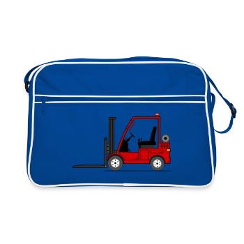 Forklift Forklift Red - Retro Bag - blue/white - Front