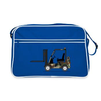 Stapler Armee Farbe - Retro Tasche - Blau/Weiß - Vorne