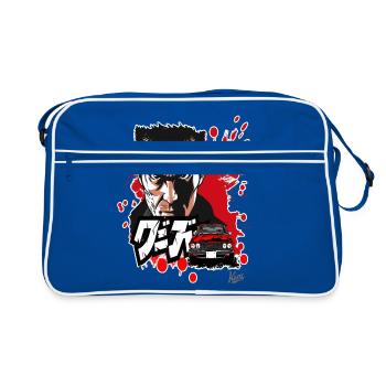 Dessin animé japonais, Crime noir - Sac Retro - bleu/blanc - Devant
