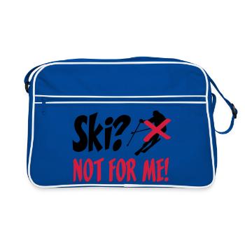 I hate Ski - Retro Tasche - Blau/Weiß - Vorne