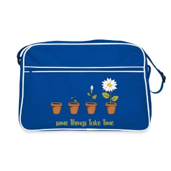 Heure - Sac Retro - bleu/blanc - Devant