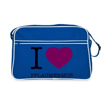 I love plum jam - Retro Bag - blue/white - Front