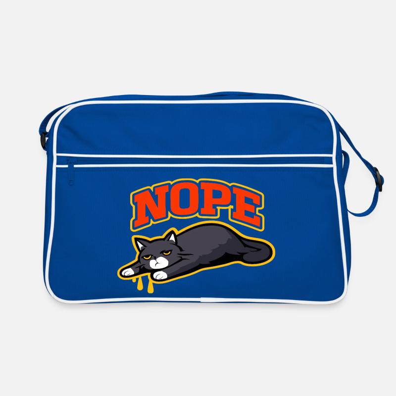 Nein, Katzen-Faulenz-Meme Retro Tasche