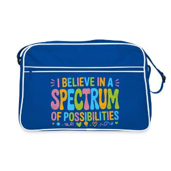 Autism Awareness Support rainbow - Retro Bag - blue/white - Front
