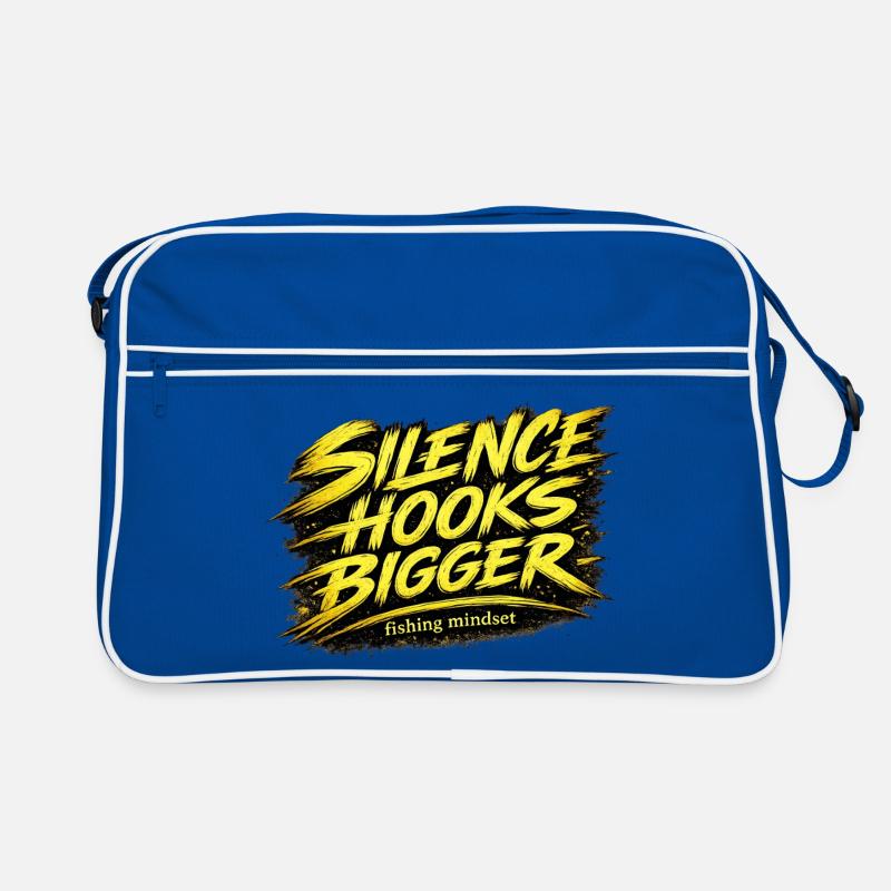 Silence Hooks Bigger Fishing Mindset Design Retro Bag