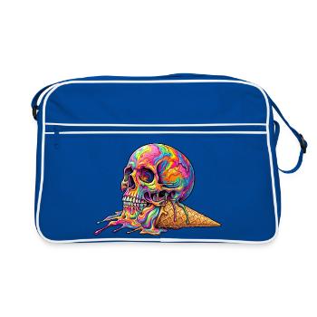 Cream Skull  - Sac Retro - bleu/blanc - Devant