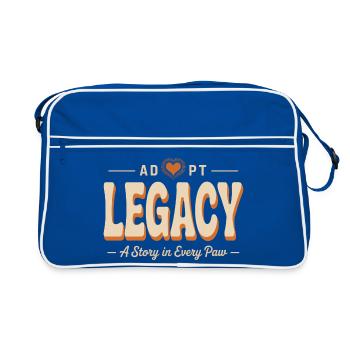 Legacy Paw Adoptionslogo - Retro Tasche - Blau/Weiß - Vorne