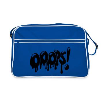 OOOPS! Graffiti Style - Retro Tasche - Blau/Weiß - Vorne