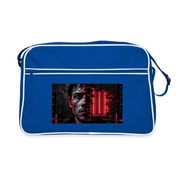 Der EAN-Code der Zivilisation - Retro Tasche - Blau/Weiß - Vorne