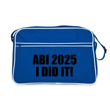 Abi 2025 i did it - Retro Bag - blue/white - Front