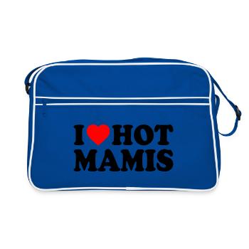 I love hot mamis - Sac Retro - bleu/blanc - Devant