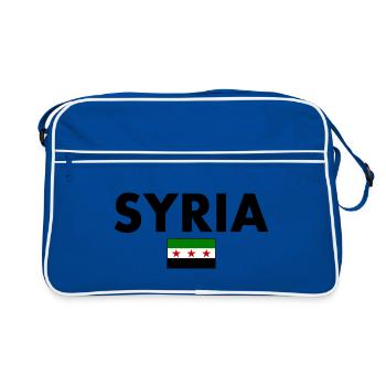 syrien - Retro Tasche - Blau/Weiß - Vorne