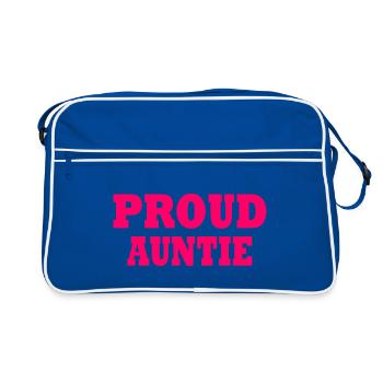 Proud auntie - Retro Bag - blue/white - Front