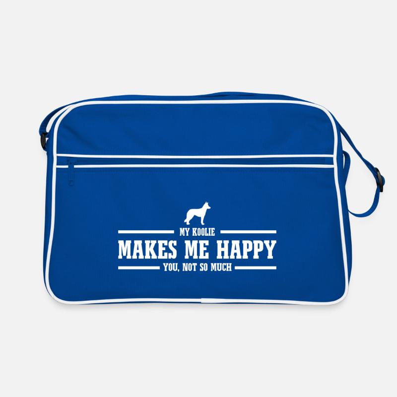 Koolie me rend heureux chiens disant Wilsigns Sac Retro