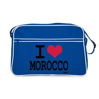 J'aime le maroc - couleurs personnalisables - Sac Retro - bleu/blanc - Devant
