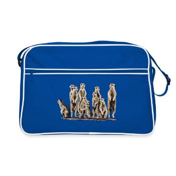 Meerkats - Retro Bag - blue/white - Front