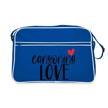 Climbing Canyoning Love Mountain Canyon Gift - Retro Bag - blue/white - Front
