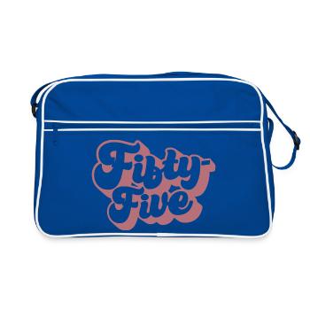 Cinquante-cinq femmes du 55e anniversaire de ses 55 ans - Sac Retro - bleu/blanc - Devant