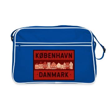 Copenhagen Skyline Imprimé rouge - Sac Retro - bleu/blanc - Devant