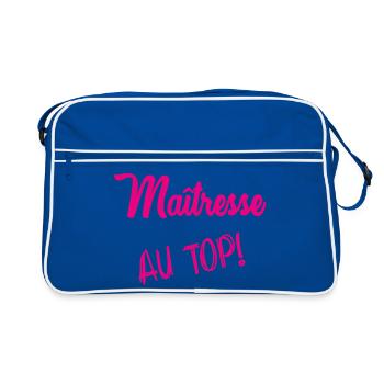 GELIEBTE. VIELEN DANK. DANKE HERRIN - Retro Tasche - Blau/Weiß - Vorne