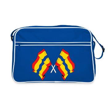 Two flags of the province of Overijssel - Retro Bag - blue/white - Front