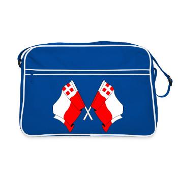 Two flags of the province of Utrecht - Retro Bag - blue/white - Front