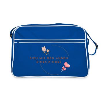 SIEH_MIT_DEN_AUGEN_EINES_KINDES  -  Inneres Kind - Sac Retro - bleu/blanc - Devant