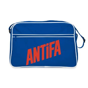 Antifa - Produits dérivés antifascistes - Sac Retro - bleu/blanc - Devant
