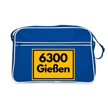 OLD POSTCODE ZIP CODE RETRO 6300 GIESSEN - Retro Bag - blue/white - Front
