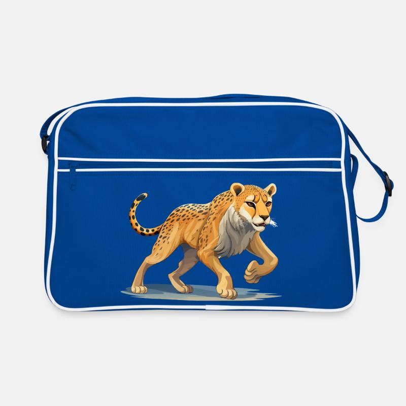 Dynamic Cheetah Illustration Retro Bag