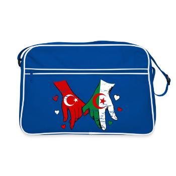 Prise de main du drapeau de la Turquie Algérie utilisée - Sac Retro - bleu/blanc - Devant