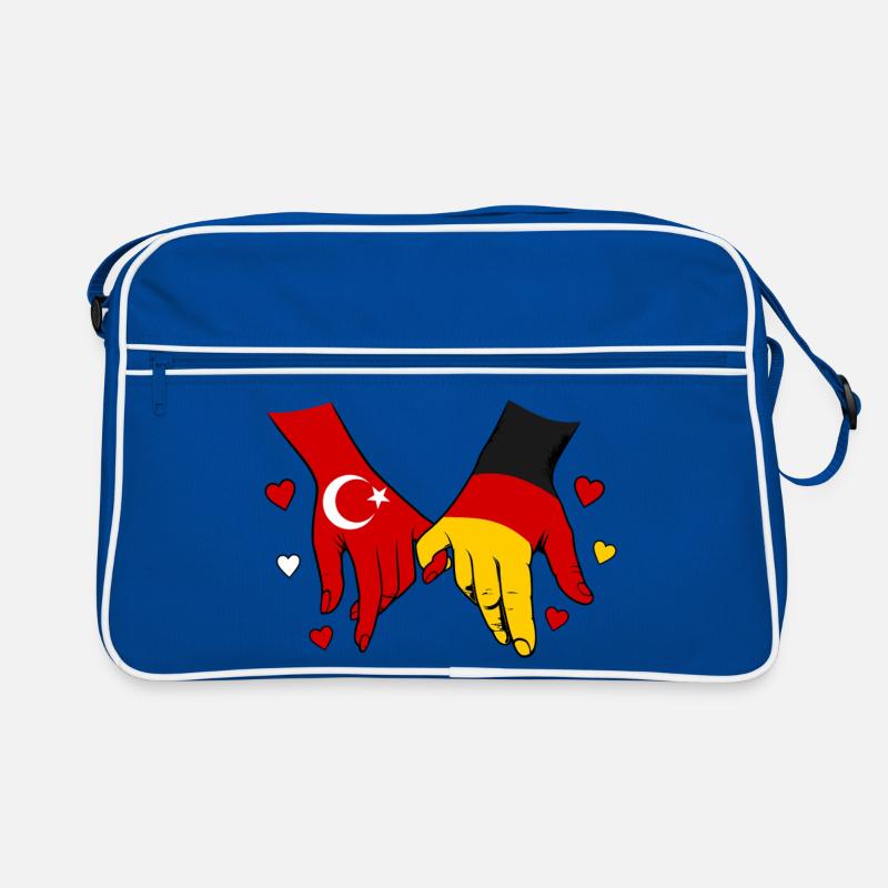 Turkey Germany Flag Holding Hands Retro Bag