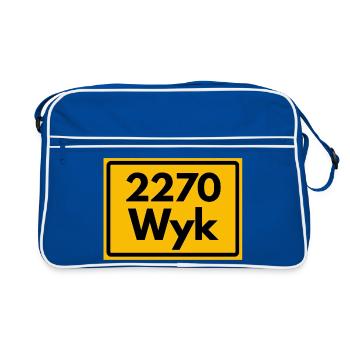 ANCIEN CODE POSTAL RETRO 2270 WYK – FÖHR INSEL - Sac Retro - bleu/blanc - Devant