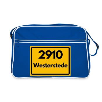 ANCIEN CODE POSTAL RETRO 2910 WESTERSTEDE - Sac Retro - bleu/blanc - Devant