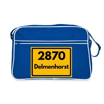 ANCIEN CODE POSTAL RÉTRO 2870 DELMENHORST - Sac Retro - bleu/blanc - Devant
