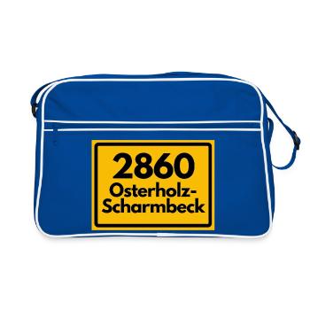 ANCIEN CODE POSTAL 2860 OSTERHOLZ-SCHARMBECK - Sac Retro - bleu/blanc - Devant