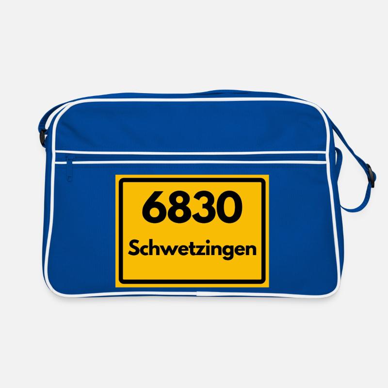 ALTE POSTLEITZAHL PLZ RETRO 6830 SCHWETZINGEN  Retro Tasche