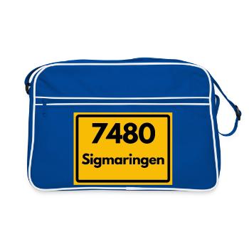 OLD POSTCODE RETRO 7480 SIGMARINGEN HEIMAT - Retro Bag - blue/white - Front