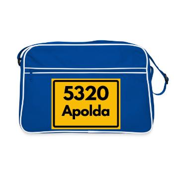 OLD POSTCODE ZIP CODE 5320 Apolda Glockenstadt - Retro Bag - blue/white - Front