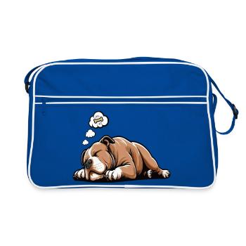 American Bully Bully Pit Bullys Bully Owner - Retro Bag - blue/white - Front